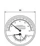 Thermometer und Druckmesser, angeordnet in einem runden Gehäuse. Skalen für Temperatur und Druck sind deutlich ablesbar. Produkt von IMI Hydronic Engineering.
